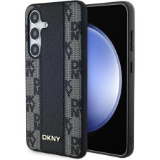 Dkny Leather Checkered Mono Pattern MagSafe case for Samsung Galaxy S24+ - black