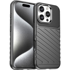 Hurtel Thunder Case for iPhone 16 Pro Max Silicone Case - Black