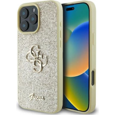 Guess Fixed Glitter Big 4G Case for iPhone 16 Pro - Gold