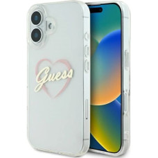 Guess IML Heart Case for iPhone 16 plus - Transparent