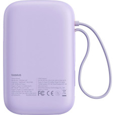 Baseus QPow 2 30W 10000mAh Power Bank with Built-in USB-C Cables - Purple