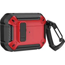 Hurtel Airpods 4 Armor Case with Carabiner - Red