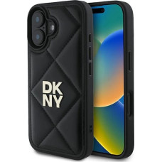 Dkny Quilted Stack Logo iPhone 16 Case - Black