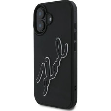 Karl Lagerfeld 3D Rubber Signature iPhone 16 Case - Black