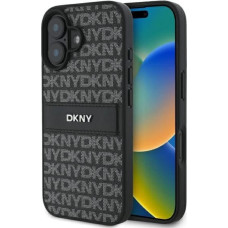 Dkny Texture Pattern Tonal Stripe iPhone 16 Case - Black