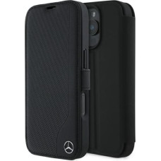 Mercedes Leather Wood Imitation iPhone 16 Pro Max Case - Black