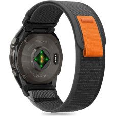 Tech-Protect Nylon Strap for Garmin Fenix 5X / 5X PLUS / 6X / 6X Pro / 7X / 8 (51MM) - Black