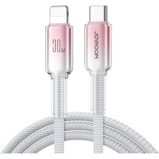 Joyroom S-A42 Crystal-Clear Series 30W USB-C - Lightning cable 1.2m - white