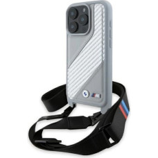 BMW M Edition Carbon Stripe & Strap iPhone 16 Pro Case - Gray