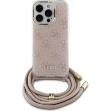 Guess Crossbody Cord 4G Print iPhone 16 Case - Pink