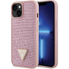 Guess Rhinestone Triangle case for iPhone 14 Plus - pink