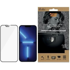 Panzerglass E2E Microfracture Antibacterial Glass with Camera Cover with Swarovsky Crystal for iPhone 13 Pro Max - with Black Frame