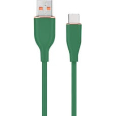 Gembird Kabelis Gembird Premium silicon USB-A Male - USB Type-C Male 1.5m Green