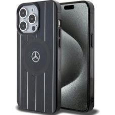 Mercedes Double Layer Crossed Lines MagSafe case for iPhone 15 Pro Max - black