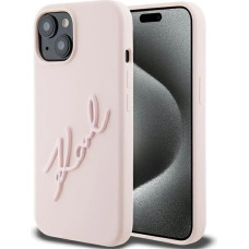 Karl Lagerfeld Silicone Karl Script case for iPhone 15 - pink