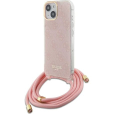 Guess Crossbody Cord 4G Print case for iPhone 15 / 14 / 13 - pink