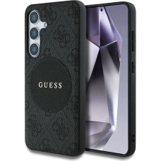 Guess Etui Guess 4G Round Patch Classic Logo MagSafe do Samsung Galaxy S25 Plus czarny