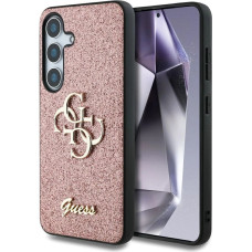 Guess Etui Guess Fixed Glitter Big 4G Metal Logo do Samsung Galaxy S25 Plus różowy