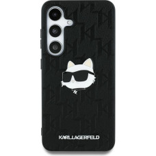 Karl Lagerfeld Etui Karl Lagerfeld Leather Monogram Pin Logo Choupette Head Samsung Galaxy S25 Ultra czarny