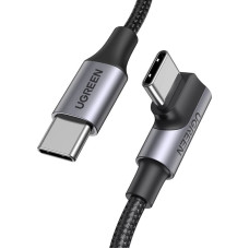 Ugreen US334 70645 USB-C (angled) / USB-C (straight) cable 100W PD 2m - black