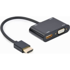 Gembird Adapteris Gembird HDMI Male - HDMI Female + VGA female + Audio Cable Black