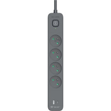 Tracer 47026 Power Line+ 1.5m (4 outlets +1x USB A+ 1x Type C, PD18W)