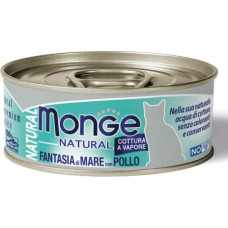 Monge Natural acqua Seafood mixed with Chicken 80 g - konservi kaķiem