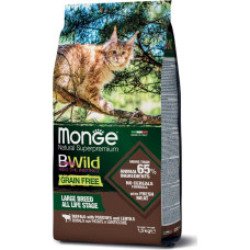 Monge BWILD CAT Grain Free ADULT Buffalo with Potatoes and Lentils 1,5 kg - barība kaķiem