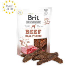 Brit Jerky Beef Real Fillets Snack 80 g kārums suņiem