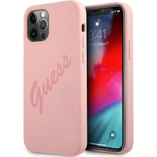 Guess GUHCP12LLSVSPI iPhone 12 Pro Max 6.7" pink/pink hardcase Script Vintage