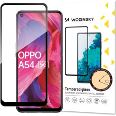 Wozinsky Tempered Glass Full Glue Super Tough Screen Protector Full Coveraged with Frame Case Friendly for Oppo A54 5G black