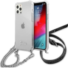 Guess GUHCP12LKC4GSSI iPhone 12 Pro Max 6.7" Transparent hardcase 4G Silver Chain