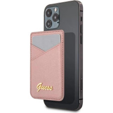 Guess Wallet Card Slot GUWMSSASLPI MagSafe Saffiano pink/pink