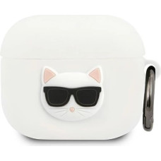 Karl Lagerfeld KLACA3SILCHWH AirPods 3 cover biały/white Silicone Choupette