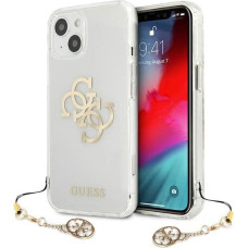 Guess GUHCP13SKS4GGO iPhone 13 mini 5.4" Transparent hardcase 4G Gold Charms Collection