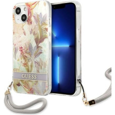 Guess GUHCP13SHFLSU iPhone 13 mini 5.4" purple/purple hardcase Flower Strap