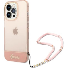 Guess GUHCP14XHGCOHP iPhone 14 Pro Max 6.7" pink/pink hardcase Translucent Pearl Strap