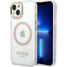 Guess GUHMP14MHTRMD iPhone 14 Plus 6.7 "gold / gold hard case Metal Outline Magsafe