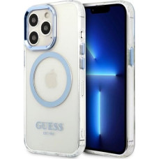 Guess Etui Guess Metal Outline MagSafe na iPhone 13 Pro / iPhone 13 - niebieskie