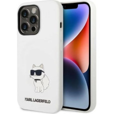 Karl Lagerfeld Silicone Choupette case for iPhone 14 Pro Max - white