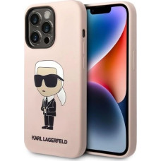 Karl Lagerfeld Silicone Ikonik MagSafe case for iPhone 14 Pro - pink