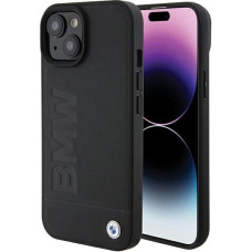 BMW Leather Hot Stamp case for iPhone 15 - black