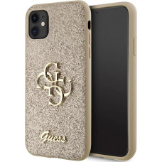 Guess GUHCN61HG4SGD case for iPhone 11 / Xr - gold Glitter Script Big 4G