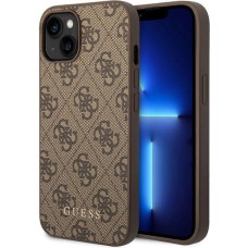 Guess GUHCP15MG4GFBR iPhone 15 Plus 6.7" brown/brown hard case 4G Metal Gold Logo