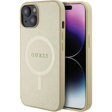 Guess GUHMP15SPSAHMCB iPhone 15 6.1" gold/gold hardcase Saffiano MagSafe