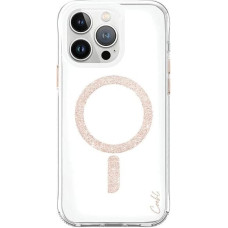 Uniq Coehl Glace Magnetic Charging case for iPhone 15 Pro - pink and gold