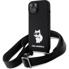 Karl Lagerfeld KLHCP15SSCBSCNK iPhone 15 6.1" hardcase black/black Crossbody Silicone Choupette