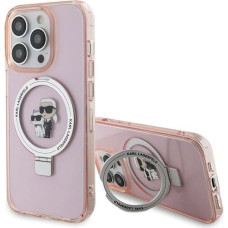 Karl Lagerfeld KLHMP15LHMRSKCP iPhone 15 Pro 6.1" pink/pink hardcase Ring Stand Karl&Choupette MagSafe