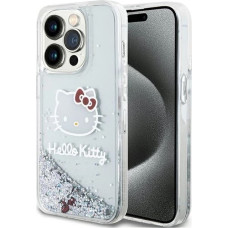 Hello Kitty Liquid Glitter Charms Kitty Head case for iPhone 13 Pro Max - silver