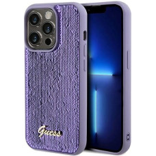 Guess Sequin Script Metal case for iPhone 13 Pro Max - purple